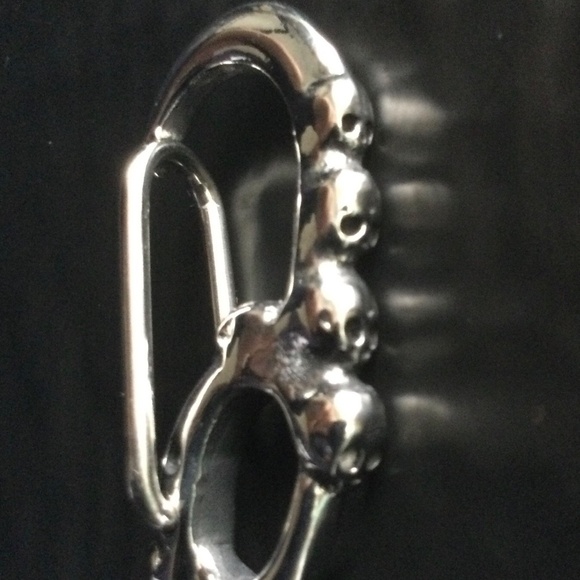 (2) Skull Clips Carabiner Keychain Wallet Chain Hook 316 Stainless Accessory - Picture 4 of 6